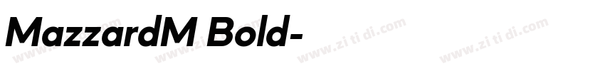 MazzardM Bold字体转换